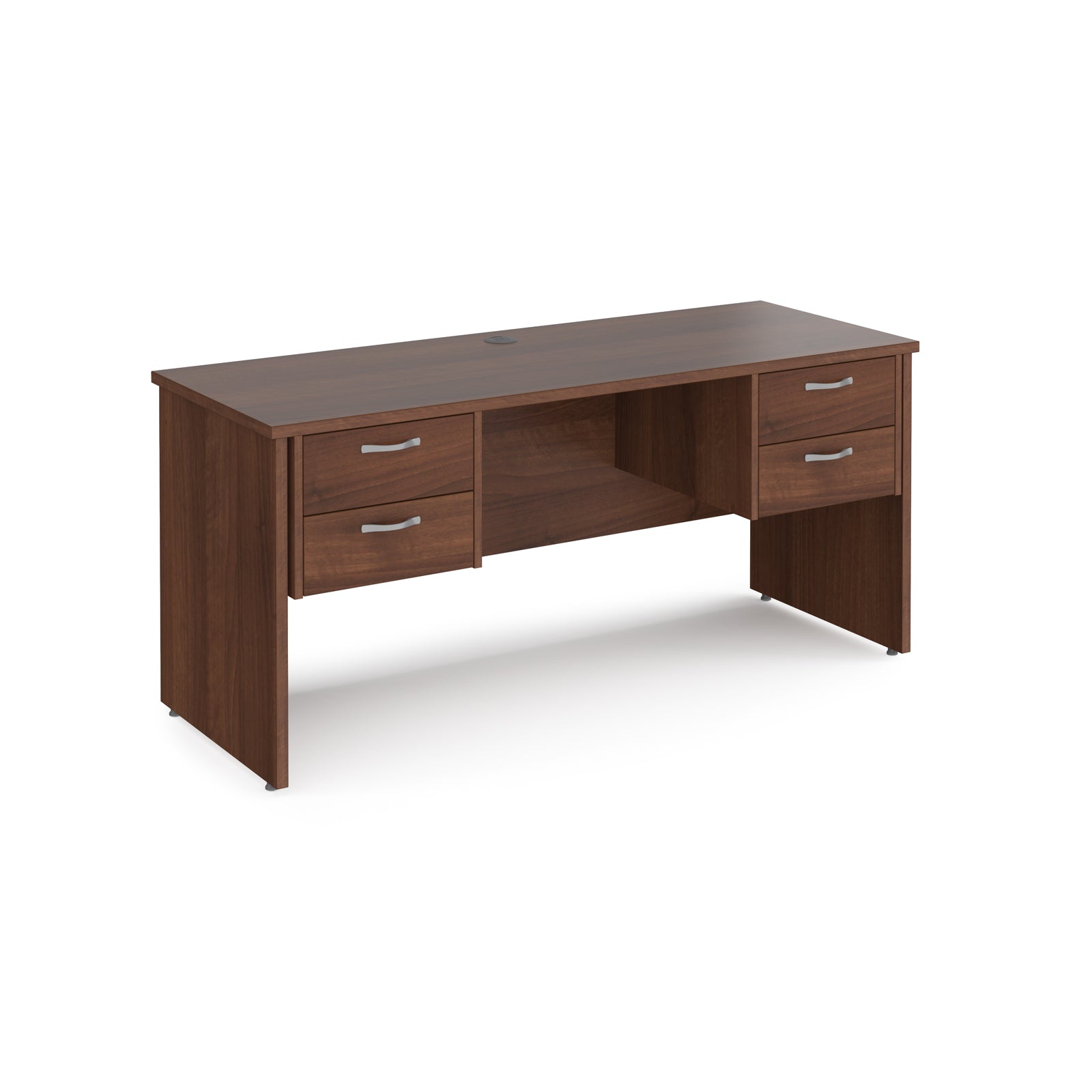 Maestro 600mm Deep Straight Panel Leg Office Desk with Two and Two Drawer Pedestal